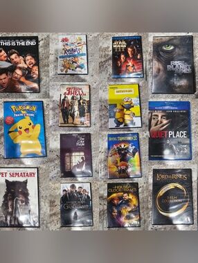 Mix Movie Bundle Blu-Ray Regular DVD discs. Bundle Price BELLE Steelcase